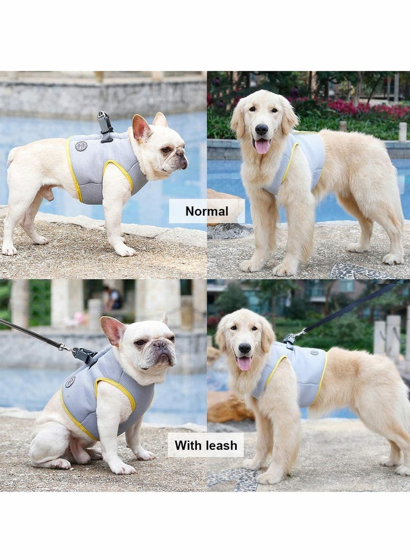 حزام الكلب، سترة تبريد الكلب، سترة تبريد قابلة للتنفس للحيوانات الأليفة للتدريب الخارجي والمشي والتسلق، سترة تبريد صيفية للكلاب الصغيرة والمتوسطة، شبكية قابلة للتعديل للتدريب الخارجي والمشي (م) - Image 2